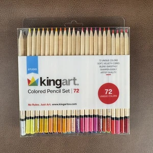 Kingart Studio Colored Pencil Set  Soft Velvety Cores 72 Unique Colors 312-72Z - Picture 1 of 7
