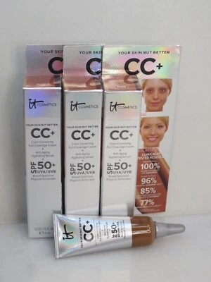 IT COSMETICS CC+ COLOR CORRECTING + HYDRATING SERUM SPF 50 DEEP 0.135 OZ 3PCS - Image 1 of 4