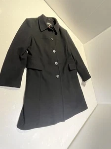 Manteau long 100% laine neuf avec étiquette DonnyBrook taille 16 doublé noir femme Ukraine - Photo 1/12