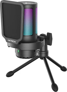IXTECH USB Micrófono para Juegos para PC, Micrófono Condensador RGB con Soporte para Trípode - Imagen 1 de 8