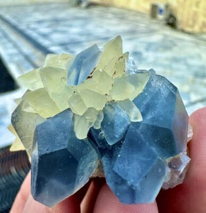 280 CTS Combination Sky Blue Celestine With Calcite Specimen From Afghanistan - Picture 1 of 6