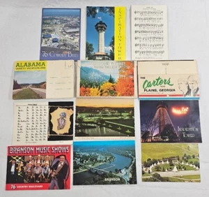Lot of 17 Vintage Post Cards Booklet The Carters Detachable Alabama Wigwam Etc - Picture 1 of 20