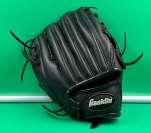Guante de béisbol Franklin Kids negro para diestros Dura Bond cordones 22722-8,5" - Imagen 1 de 2