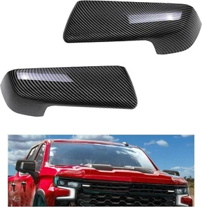 Car Accessory for Chevry Silverado 1500 Rear View Side Door Mirror Cover carbon - Picture 1 of 9