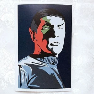 Mr. Brainwash Leonard Nimoy Spock Star Trek Postcard 4x6 Limited Edition Print  - Picture 1 of 5