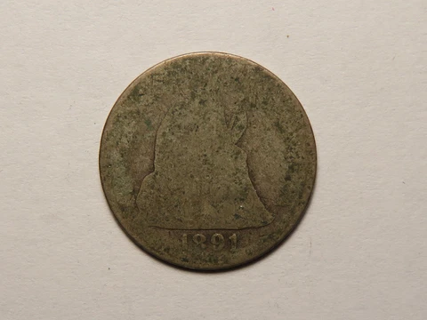 1891-S Liberty Seated Dime, Fair Cover