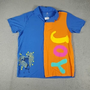 Disney Shirt Mens Size XL Blue Joy Inside Out Camp Collar Hawaiian Button Up - Picture 1 of 7