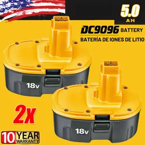 2Pack 18V XRP Battery for DEWALT DC9096-2 DW9095 DW9096 DC9098 DC9099 Cordless - Picture 1 of 11