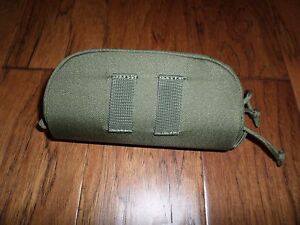 SUN GLASSES CAMERA CASE TACTICAL NYLON STRUCTURED DUAL ZIPPER OD GREEN 