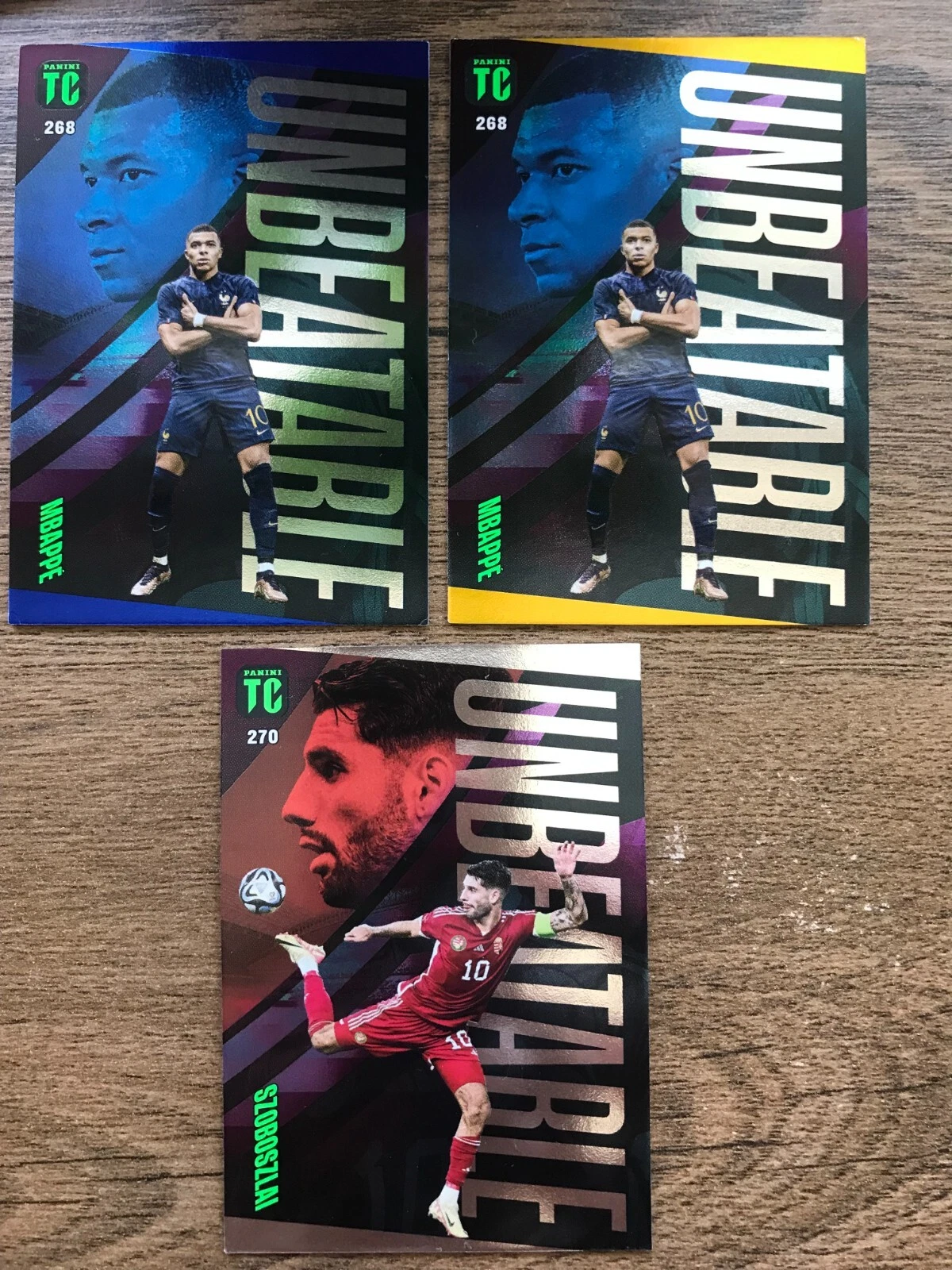 Panini Top Class 2024 Mbappé bright gold+true blue +szoboszlai unbeatable cards