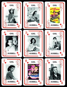 GAIL RUSSELL 1 BOX WITH 54 POKER PLAYING CARDS - ARGENTINA!  NIB 