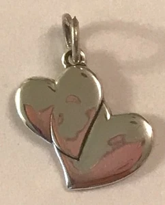 ❤️JAMES AVERY RETIRED ~ 2 SOLID PAIR OF HEARTS 💕~ SILVER ~ XTRA RARE ~ JA BOX❤️ - Picture 1 of 7