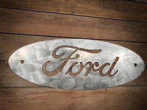 30” Ford Sign Truck Car Model A T Gas Station Pump V8 Mustang Not Old Porcelain - Picture 1 of 7