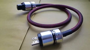 1x cable de alimentación de CA HIFI cobre puro EE. UU. 6N conector enchufe de rodio - Imagen 1 de 1