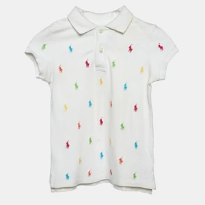 Ralph Lauren Kids White Logo Embroidered Cotton T-Shirt 6 Yrs - Picture 1 of 5