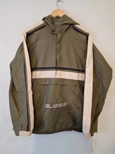 Guess Half 1/2 Zip Anorak Vintage Khaki Green Size 95 L/XL - Picture 1 of 9