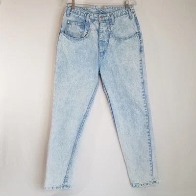 LA Gear Vintage Baggy Y2K Jeans High Rise Tapered SIZE 9 Light Wash Skater - Image 1 of 4