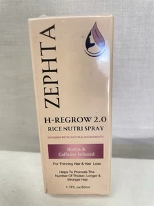 ๐พ ZEPHTA H Regrow 2.0 Rice Nutri Spray โ Biotin & Caffeine Infused โ 1.7 FL oz - Picture 1 of 5