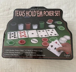 NEU Cardinal's Professional Texas Hold'Em Poker Set - Karten, Chips, Filztuch - Bild 1 von 4