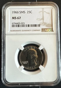 1966 SMS 25C Washington NGC MS 67 - Picture 1 of 3