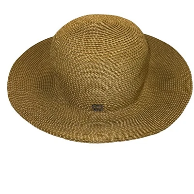 Шляпа от солнца Eric Javits классическая ведро/клош гибридная тканая рафия широкополая верблюд - Изображение 1 из 4