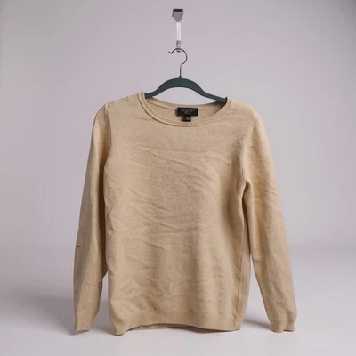 Charter Club Cashmere Luxury Sweater Women's Crew Neck Long Sleeve Ivory L - Image 1 of 4