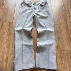 70s Made In USA Vtg Levi’s Straight-leg Cream Dress/slacks Pants (34x30) - Picture 1 of 11