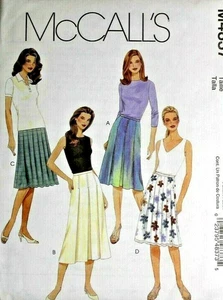 McCall's 4837 Misses Stitched Pleat Skirts Sewing Pattern in 2 Lengths 6-8-10-12 - Picture 1 of 2