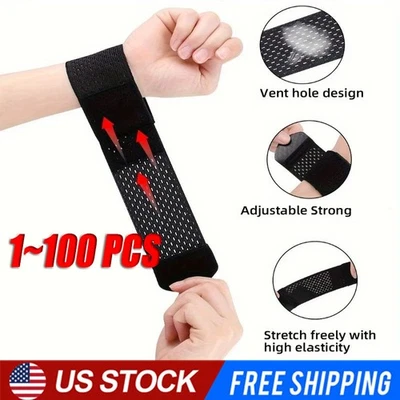  Adjustable Sports Wrist Band Brace Wrap Support Strap Carpal Tunnel Bandage Lot - Image 1 of 4