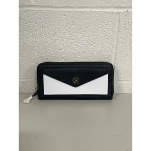 Neu ohne Etikett Cole Haan Damen-Geldbörse schwarz weiß Colorblock Town Continental - Bild 1 von 9