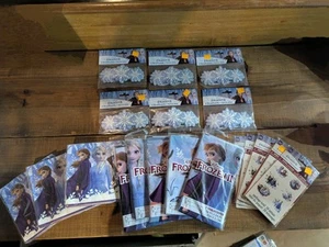 19 Pc Frozen 2 Party Supplies, New (Tattoos, Headbands, Tablecloth, Napkins) - Picture 1 of 5