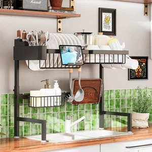 adoymiro Over The Sink Dish Drying Rack, Expandable Height and Length, 2 Tier... - Picture 1 of 6