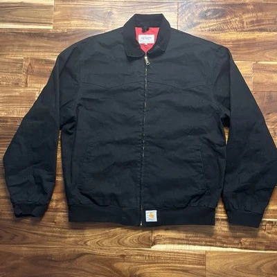 Chaqueta CARHARTT WIP OG Santa Fe Negra/Negro Forrada Roja XL Foto 1 de 4