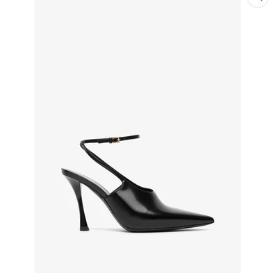 Givenchy шоу слинга назад насос черный лакированная кожа размер 37 - Изображение 1 из 4