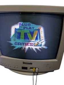 Panasonic Color Tv CT-13R17V Retro Gaming TV White With Remote Tested CRT TV - Picture 1 of 10