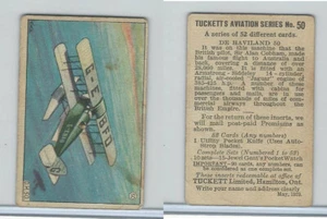 C110 Tuckett Ltd, Tucketts Aviation Series, 1929, #50 De Haviland 50 - Picture 1 of 1