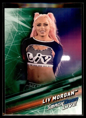 2019 Topps WWE Smackdown Live Wrestling GREEN #32 Liv Morgan - Image 1 of 2