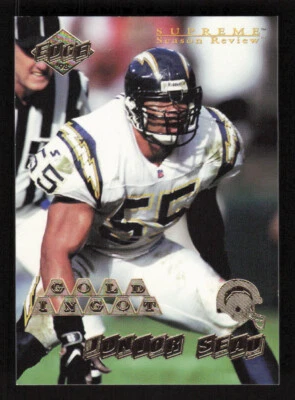 1998 Collector's Edge Supreme Season Review Gold Ingot Junior Seau #151 HOF - Image 1 of 2