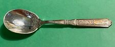 St. Dunstan Chased Sterling Silver Sugar Spoon with scrolling by Gorham, mono D