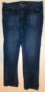 Calvin Klein Men's 38×32 Slim Straight Leg Jeans High Rise Blue Dark Wash Denim  - Picture 1 of 7