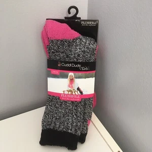 Mädchen Kuscheltiere 2er-Pack weiche Plüschfüllung Crew-Socken Schuhgröße 4 - 10 neu mit Etikett - Bild 1 von 5