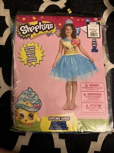 New Shopkins Cupcake Queen Girl's Child Halloween Costume Girl Size S 4 - 6X - Picture 1 of 4
