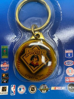 Vintage 1994 MLB Pittsburgh Pirates BRASS KEYCHAIN KEY RING NEW WINCRAFT SPORTS - Image 1 of 3