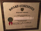Plaque de certificat de finition noyer avec diapositive en plexiglas 11" X 14" diplôme