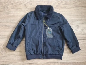 BNWT NEXT Boys Midweight Shower Resistant Warm Soft Jacket Coat Navy 3-4yrs - Picture 1 of 5