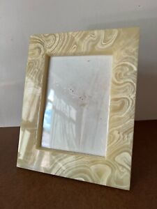 vintage Onyx Picture Frame 5x7 handmade handcrafted Long Island