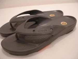 Crocs 207712 Men's 12 M Classic All-Terrain Flip-Flop Thong Sandals Slate Grey - Picture 1 of 12