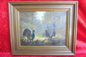 Pretty,Old Painting,Auerhähne IN The Forest, Prof. Artur Müller Vienna - Bild 1 von 5