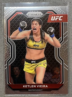 2021 Prizm UFC Debut Edition MMA 85 Ketlen Vieira Base Trading Card Bantamweight - Image 1 of 2