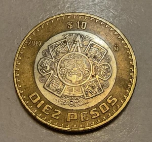 2017 Mexico Bimetallic 10 Pesos $10 Coin - Picture 1 of 2